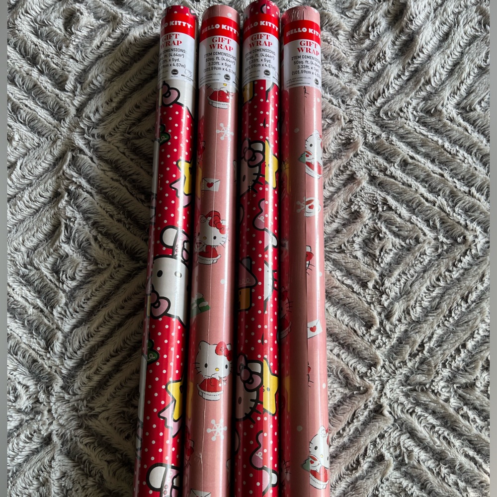 Four hello kitty Christmas wrapping paper